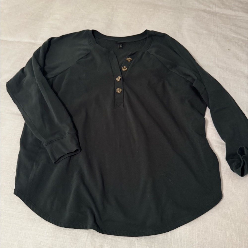 Women's Forest Green Long Sleeve Top